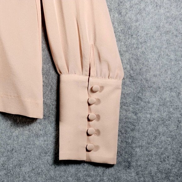 Intermix Sarah Ruffle Pink Silk Blouse. Top Size S - Picture 5 of 9